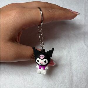 Kuromi Style Kawaii Keychain 🖤 Cute Sanrio Goth Bunny Bag Charm | 5 for $25